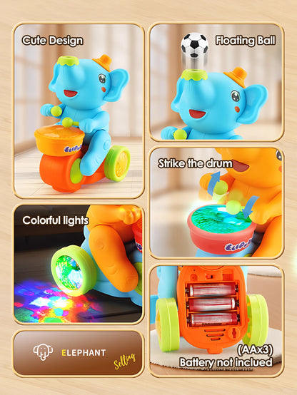 1pc funny elephant toy car,Electronic Suspended blowing ball pet toys with sound light for boys girls Christmas gift