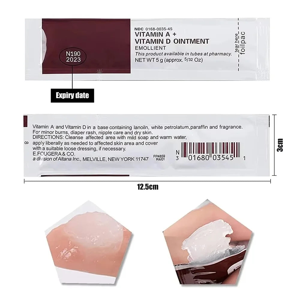 200/100/50/10pcs Tattoo Aftercare Cream Tattoo Vitamin A&D Ointment Repair Gel Tattoo Recovery Gel Body Art Tattoo Repair Supply