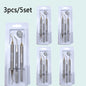 Dental Tools Set 5pc Stainless Steel Mouth Mirror Tweezers Curve Probe for Professional Teeth Cleaning Durable