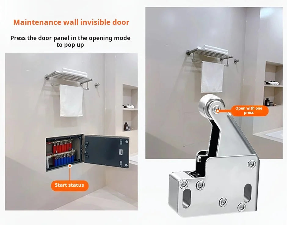 Heavy Door Access Port Pull-Free Hand Press Bead Switch Self-Bouncing Magnetic Touch Elephant Trunk Rebound Buckle