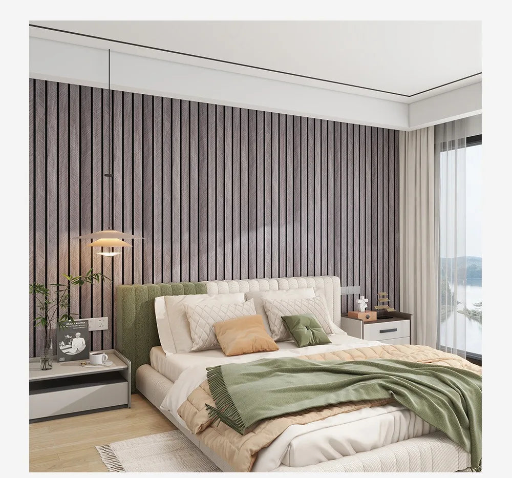 3/5M Thickened Foam Grille Peel and Stick Wallpaper Wall Stickers Wood Grain Wall Papers Home Decor Walls Background Renovation