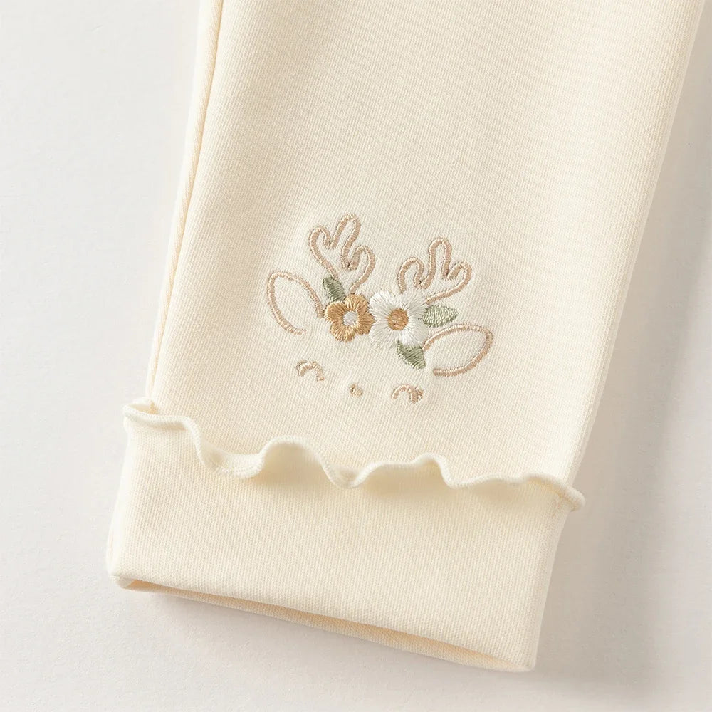 Dave Bella Children's Pants Autumn Girls Baby Elastic Leggings Pants Baby Casual Antibacterial Pants Sport Outdoor DB3252653