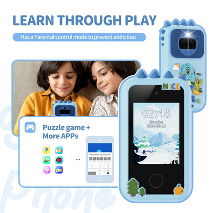 2025 New Kids Smart Phone Toy Toddler Mobile Educational Learning Dual Camera Music Player Toys For Christmas Birthday Gifts