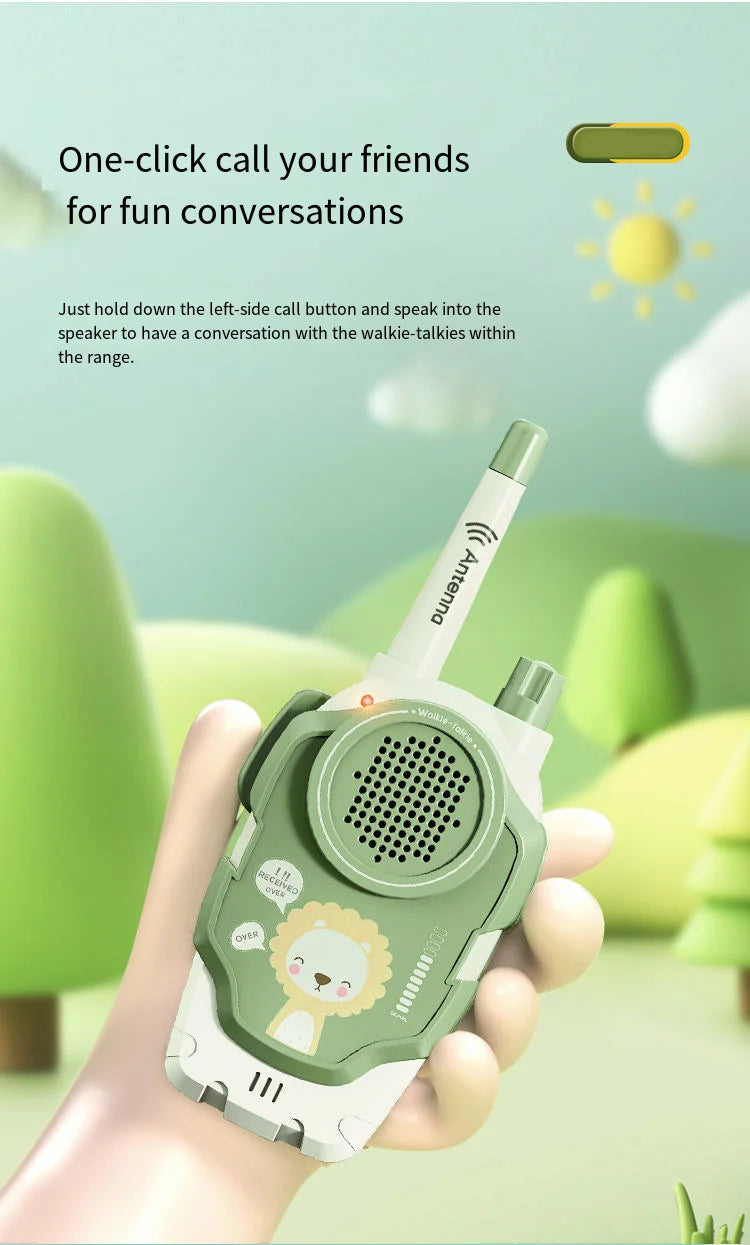 Children's Mini Walkie-Talkie Toys (2-Pack)  Wireless Communication for Parent Child Interaction Grip Ability Development
