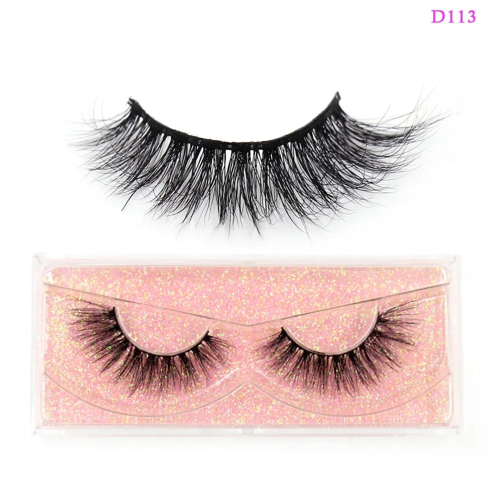 LEHUAMAO Eyelashes 3D Mink Lashes Criss-cross Strands Cruelty Free High Volume Mink Lashes Soft Dramatic Eye lashes Makeup D101