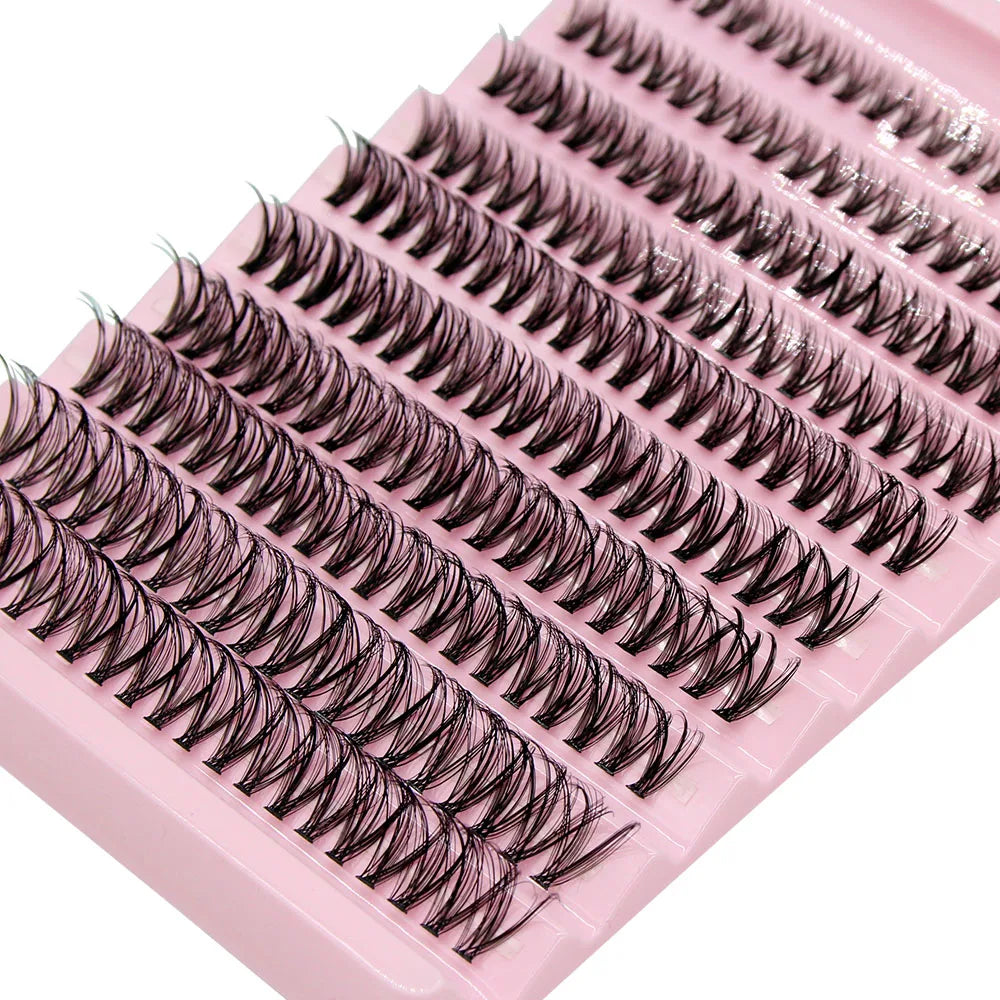 200pcs Super Bunch Natural Style 8-16mm Mix Eyelashes Cluster Russia Volume Eyelash Extension False Mink Lashes Makeup CIlios