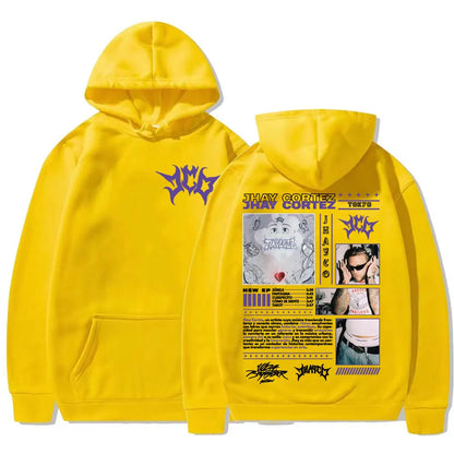 Rapper Jhay Cortez Jhayco Album 2025 Tour Merch Hoodies Harajuku Hip Hop Punk Sweatshirts Casual Comfort Fleece Pullovers Hoodie