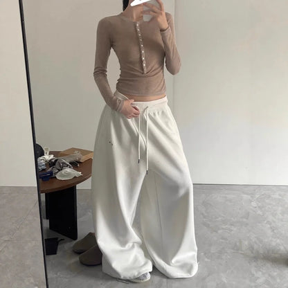 High Quality American Sporty Casual Pants Women's Loose Wide Leg Pants Jazz Dance Loose Trousers Autumn Seasonal Wear