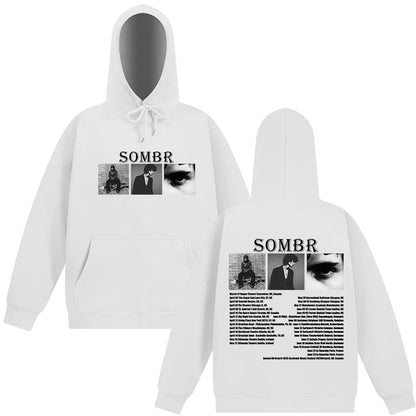 Sombr Merch Live 2025 Tour Hoodie Men Women Fashion Pullover Long-sleeved Loose Casual Oversized Hip-hop Sportswear Streetwear