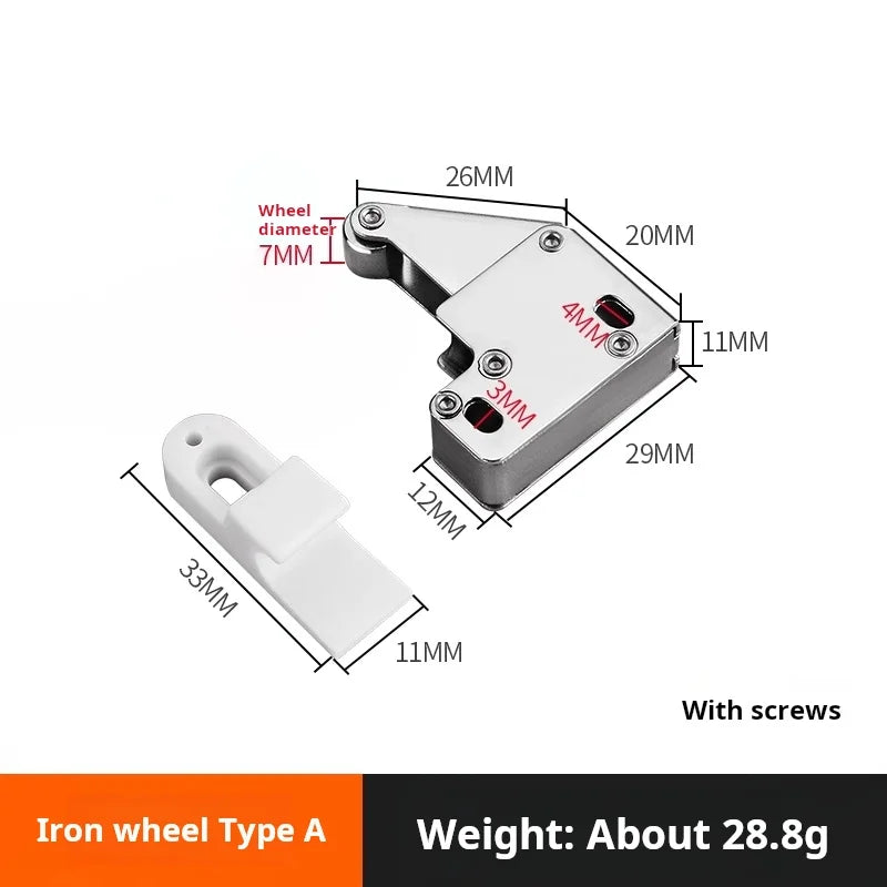 Heavy Door Access Port Pull-Free Hand Press Bead Switch Self-Bouncing Magnetic Touch Elephant Trunk Rebound Buckle