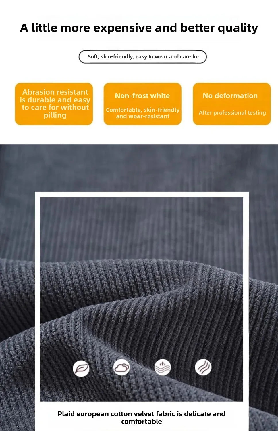 Thickened Corduroy Wide Leg Pants Women's Spring Autumn Fleece Lined Straight Narrow Version Winter Comfortable Trousers