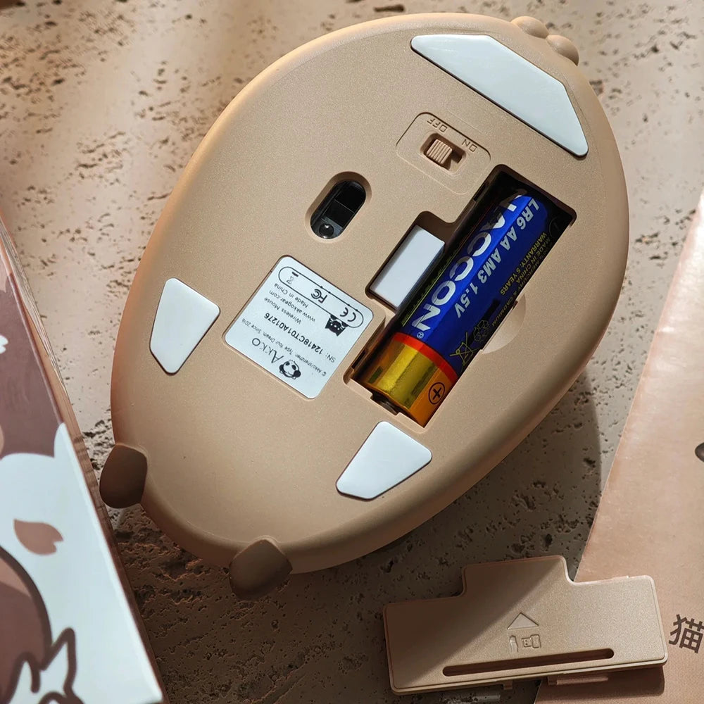 Cute Cat 2.4G Wireless Bluetooth Tri-mode Mouse Creative kitten Mause Ergonomic USB 1200 DPI Mice For PC Laptop Kid Friend Gifts