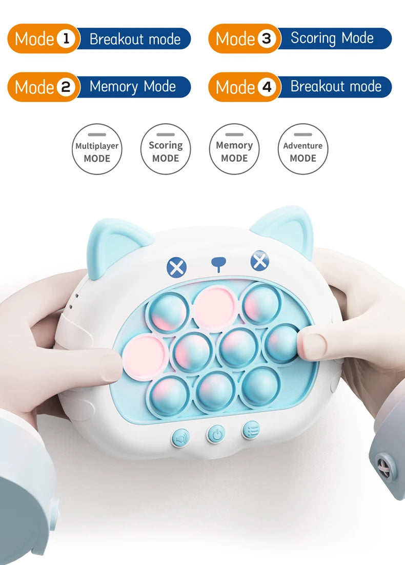 Quick Push Game Machine Silicone Press Toy Boys and Girls Children's Party Toy Electronic Sound Toy Fingertip Ground Mouse Toy