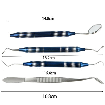 Dental Oral Cleaning Kit Scraper Mirror Scaler Set Plaque Remover Stainless Steel Care High Temperature Dentist Oral Care Tools