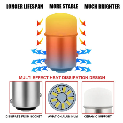 1/4Pcs P21/5W Led 1157 High Bright Car Light BAY15D 1156 P21W Ba15S Bulb SMD Auto Reverse Turn Signal Drop Shipping Supported