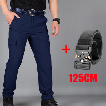 2025 Man Pants Spring Summer Quick-dry Tactical Cargo Pants Men's Multi-pocket Casual Pants Outdoor Hhiking Breathable Pants
