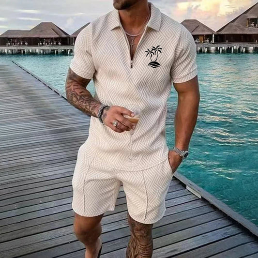Men's Casual set, Hawaiian-style Fashionable shirt, Outdoor Beach vest, 2025 Summer Fashionable Casual Quality Set Essentials