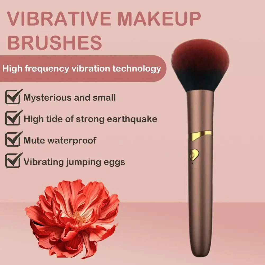 Electric Makeup Brush For Concealer Powder Or Blush, 10 Gears Vibration Rechargeable Foundation Brush For Blending, Contouring