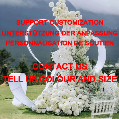 Green Plants Leaf Rose Flower Row Wedding Silk Table Floral Commercial Plaza Partition Hotel Scene Layout Floor Flowers Decor