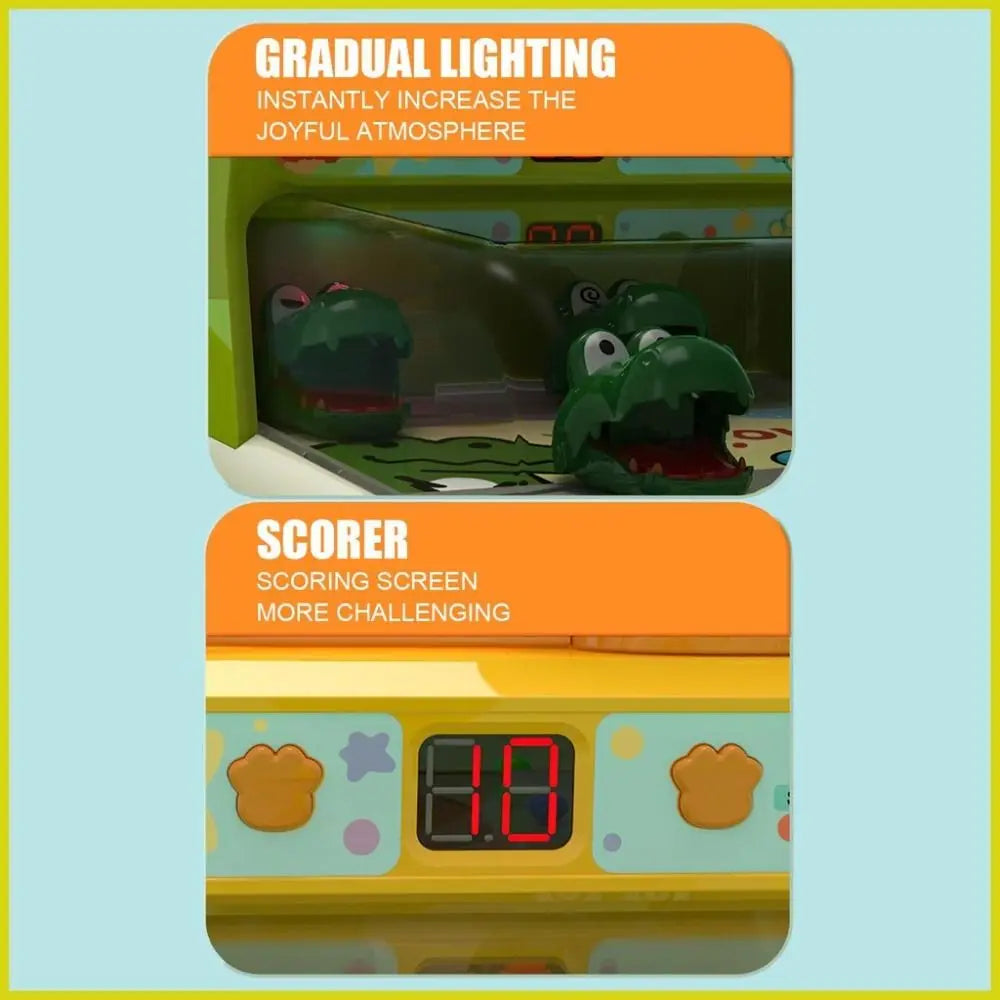Electric Crocodile Table Games Pinball Shooting Machine Children's Education Puzzle Toys for Boys Girls Children's Day Gifts