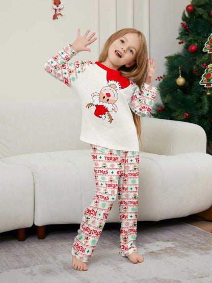 Christmas Family Matching Outfits Pajamas Clothing Sets 2024 Cartoon Print Mother Kid Baby Xmas Family Look Sleepwear Pyjamas