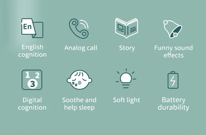 Kids Smart Simulation Phone Toy Rechargeable Touchscreen Early Education Learning Machine Light Music Educational Toy