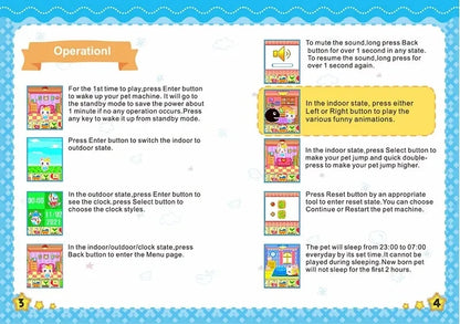 Electronic Virtual Pet With Color Screen Game Pocket Interactive Virtual Pet Dating Game Machine Kids Game Toys Girls