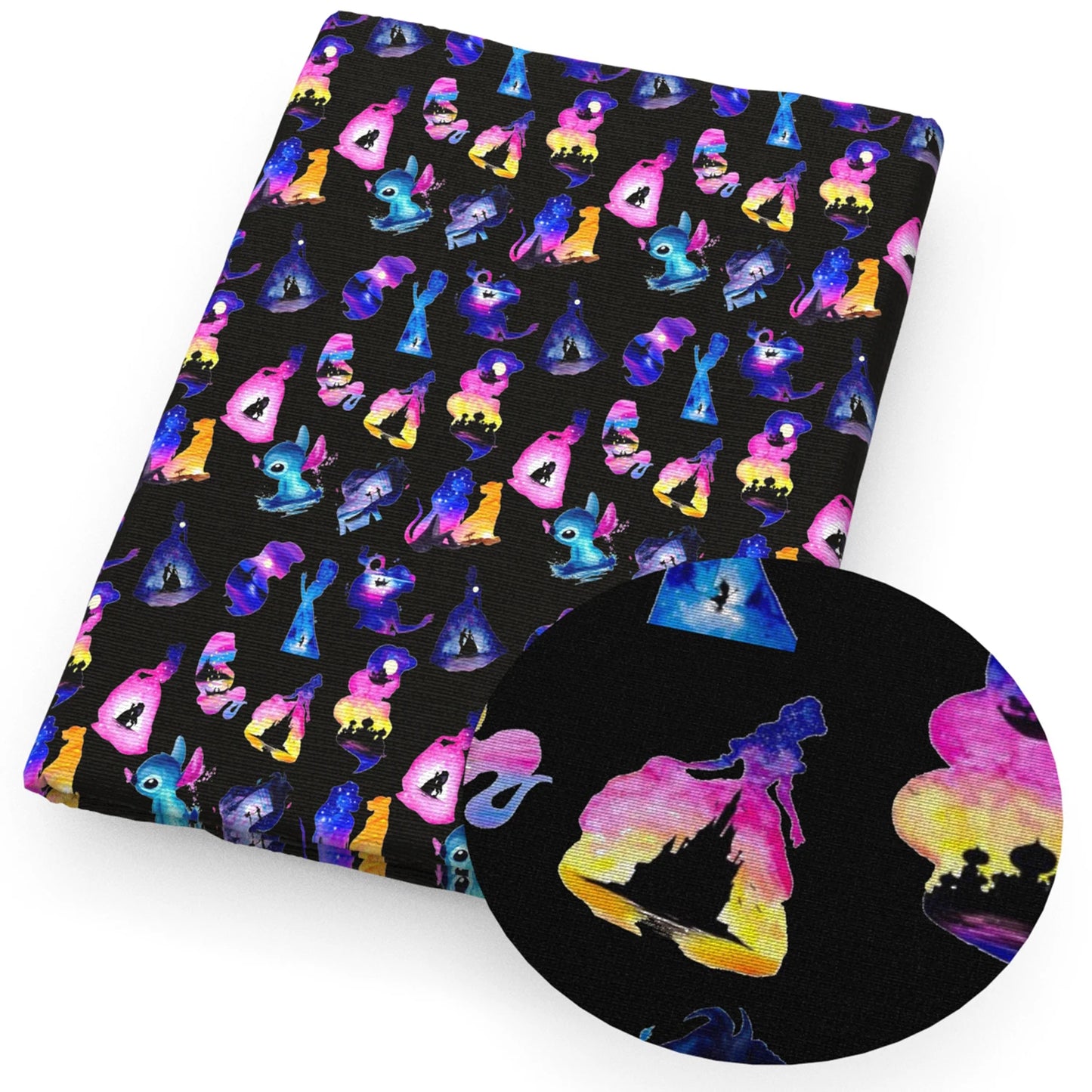 Lilo e Stitch Cartoon Fabrics Tape, Algodão poliéster a metro, Pano de costura, Vestir, Artesanato DIY, Tecido caseiro, 50x145cm