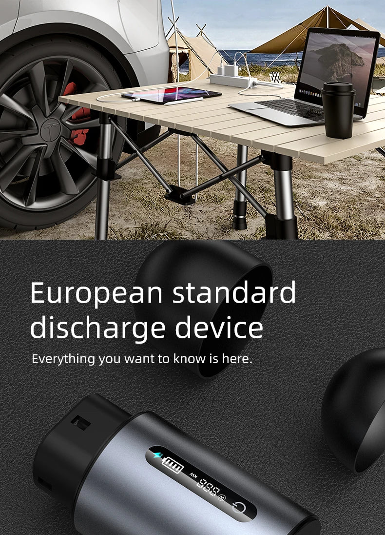 SUPER GENIE BYD MG4 Hyundai Electric AC Car Discharge V2L Socket For Outdoor Camping Convert EV To AC Outlet Charger