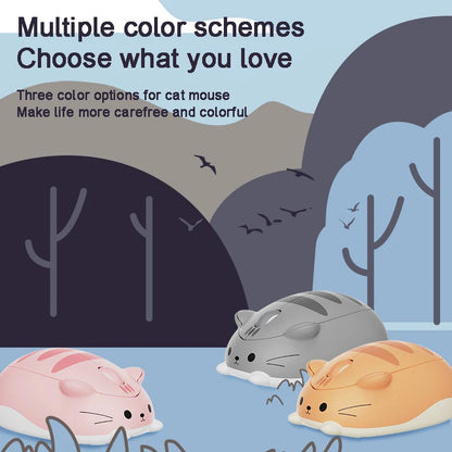 Cute Cat 2.4G Wireless Bluetooth Tri-mode Mouse Creative kitten Mause Ergonomic USB 1200 DPI Mice For PC Laptop Kid Friend Gifts