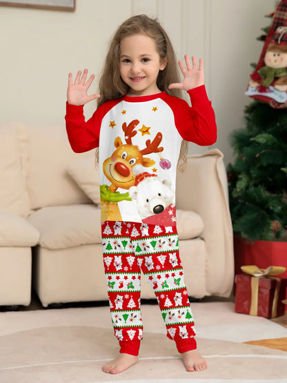 Christmas Family Matching Outfits Pajamas Clothing Sets 2024 Cartoon Print Mother Kid Baby Xmas Family Look Sleepwear Pyjamas