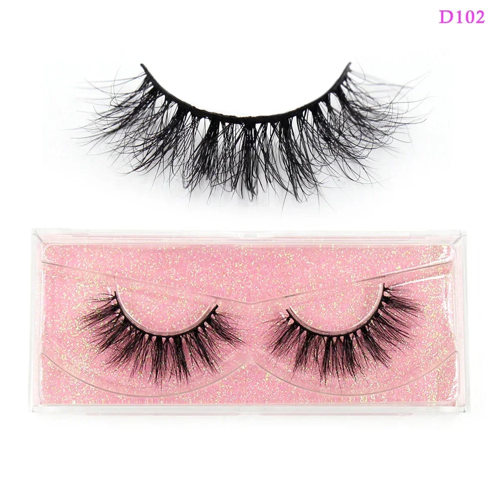 LEHUAMAO Eyelashes 3D Mink Lashes Criss-cross Strands Cruelty Free High Volume Mink Lashes Soft Dramatic Eye lashes Makeup D101