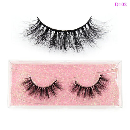 LEHUAMAO Eyelashes 3D Mink Lashes Criss-cross Strands Cruelty Free High Volume Mink Lashes Soft Dramatic Eye lashes Makeup D101