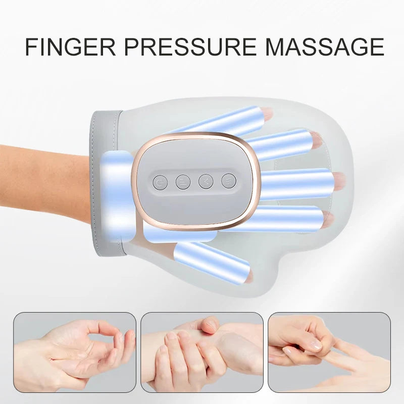 NEW Electric Hand Massager with Airbag Compress Carpal Tunnel Wrist Finger Massagers Portable Vibrating Gloves Kneading Rollers