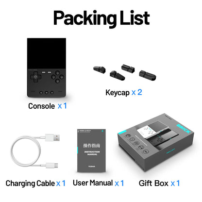 TRIMUI BRICK Portable Retro Game Console 400PPI IPS Screen Linux System 3000mAh Long-life Battery Mood LED Effect Gift Keycaps