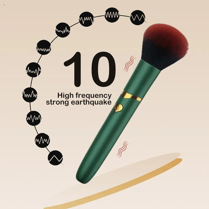 Electric Makeup Brush For Concealer Powder Or Blush, 10 Gears Vibration Rechargeable Foundation Brush For Blending, Contouring