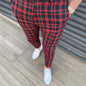 Men Casual Trousers Fashion Classic Plaid Trousers Man Slim Fit Business Pencil Pants Checkered Pattern Pants Streetwear
