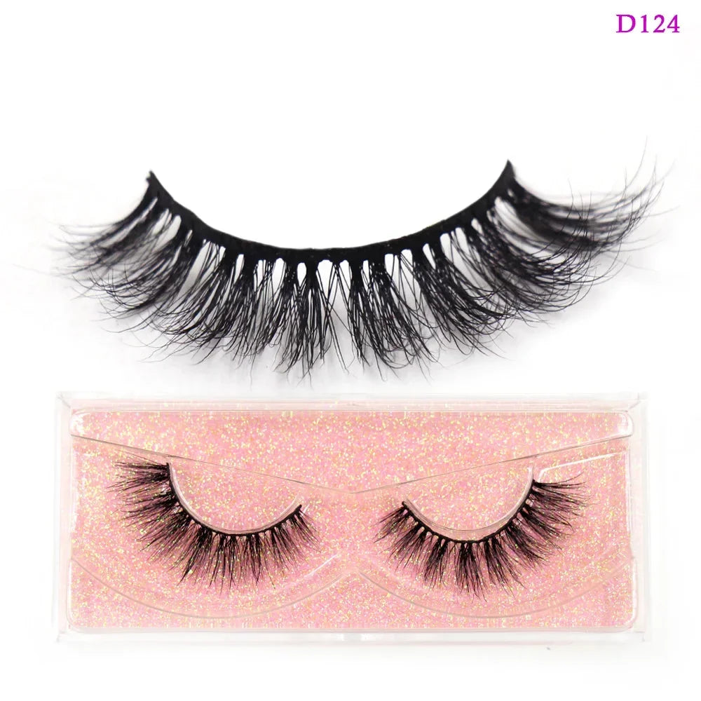 LEHUAMAO Eyelashes 3D Mink Lashes Criss-cross Strands Cruelty Free High Volume Mink Lashes Soft Dramatic Eye lashes Makeup D101