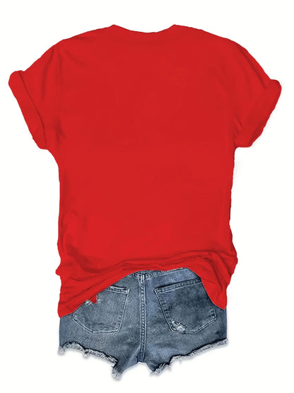 Summer women's MTV leopard print letter graphic print fashionable casual sports loose round neck short sleeved T-shirt top