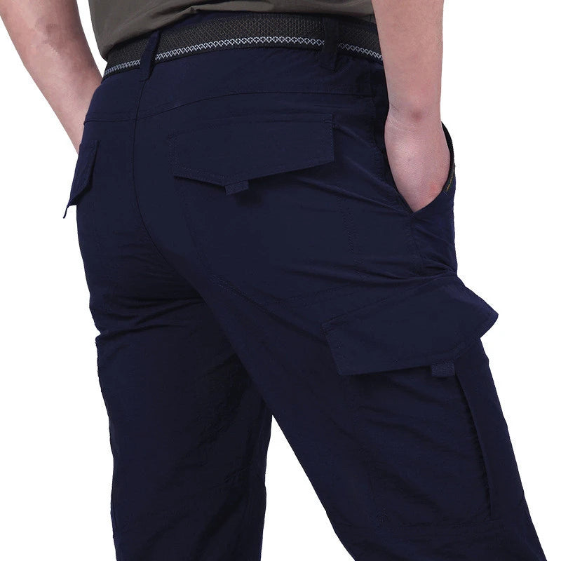 2025 Man Pants Spring Summer Quick-dry Tactical Cargo Pants Men's Multi-pocket Casual Pants Outdoor Hhiking Breathable Pants
