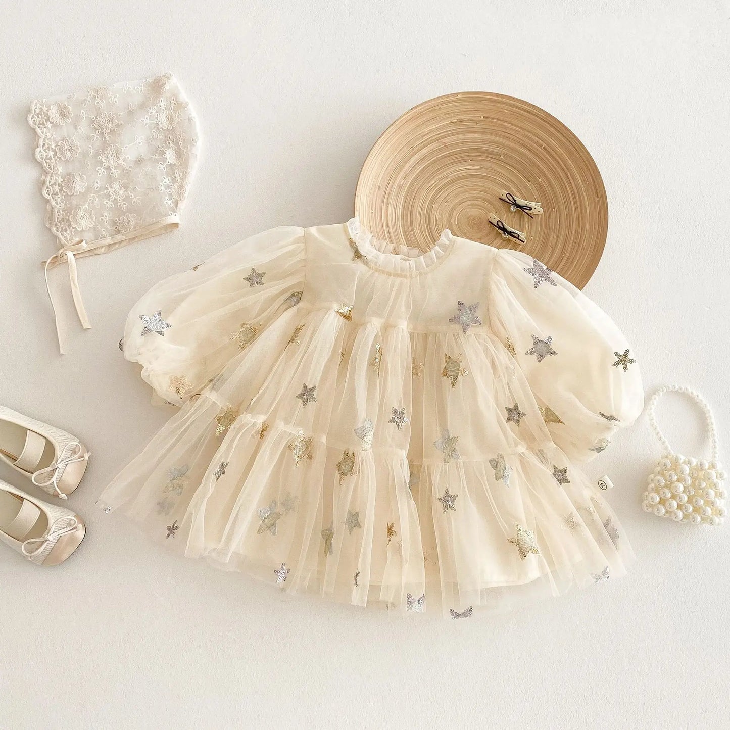 5624 Baby Girls' Dress 2025 New Spring Summer New Gauze Baby Girl's Princess Clothes 0-5Year Kid's Dress