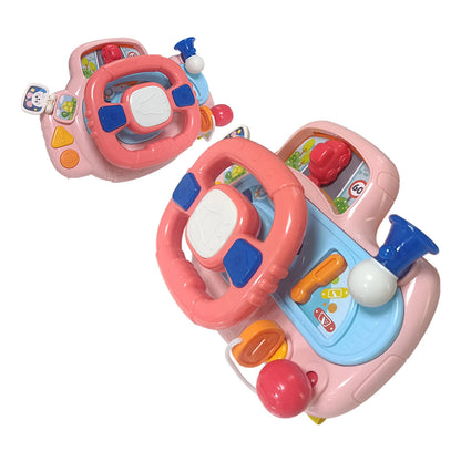 Baby Electric Steering Wheel for Stroller Simulate and Car Seats Driving Vocal Toys Educational Toys for 0-36 Months Toddlers