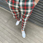 Men Casual Trousers Fashion Classic Plaid Trousers Man Slim Fit Business Pencil Pants Checkered Pattern Pants Streetwear