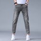 Classic five bag denim Ankle length Slim Fit Small Legs Skinny Men Stretch Jeans Vintage Men's Cropped  9 Points Retro Pants new
