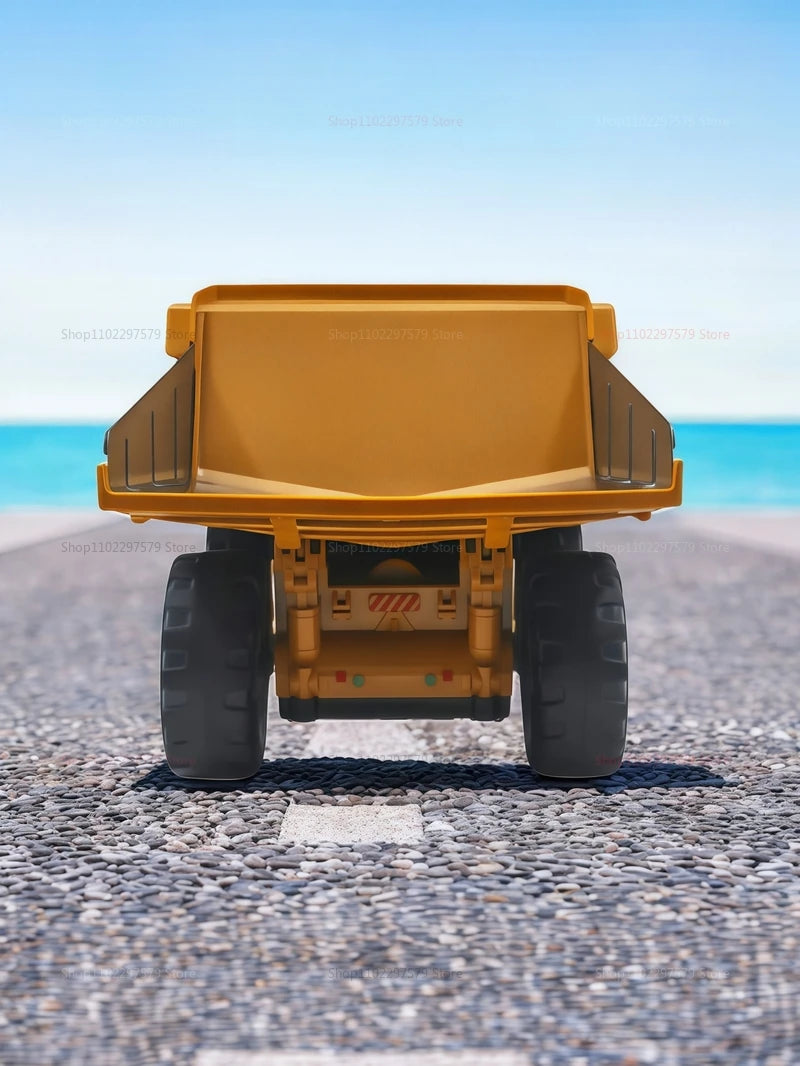 New Kids Remote Control Excavator Truck 4x4 Alloy Dump Loader Construction Vehicle Toy with Moving Parts Gift for Boys Girls