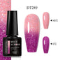 MEET ACROSS 75 Colors Thermal Nail Gel Polish 3 Colors Changing Nail Art Supplies for Manicure DIY Design Long Lasting UV/LED