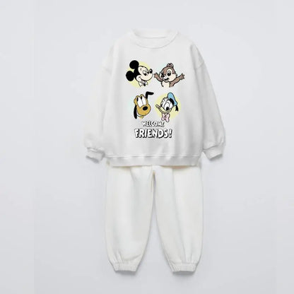 Brand Kid Sweatshirt+Long Pant Stylish Round Neck For 0-6 Years Baby Skin Friendly Soft Lovely Leisurewear Pullover Trouser Cute