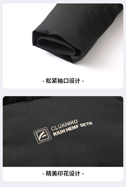 mens Parka Men's Jacket Hooded company Winter New down jacket Solid color Warm Jackets men business leisure coat teenager coats