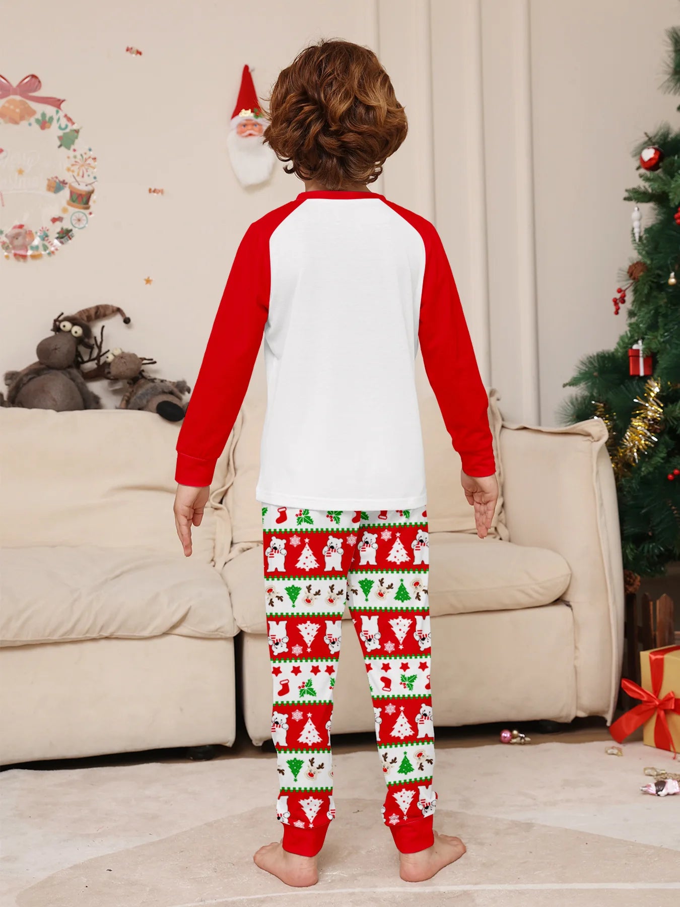 Christmas Family Matching Outfits Pajamas Clothing Sets 2024 Cartoon Print Mother Kid Baby Xmas Family Look Sleepwear Pyjamas