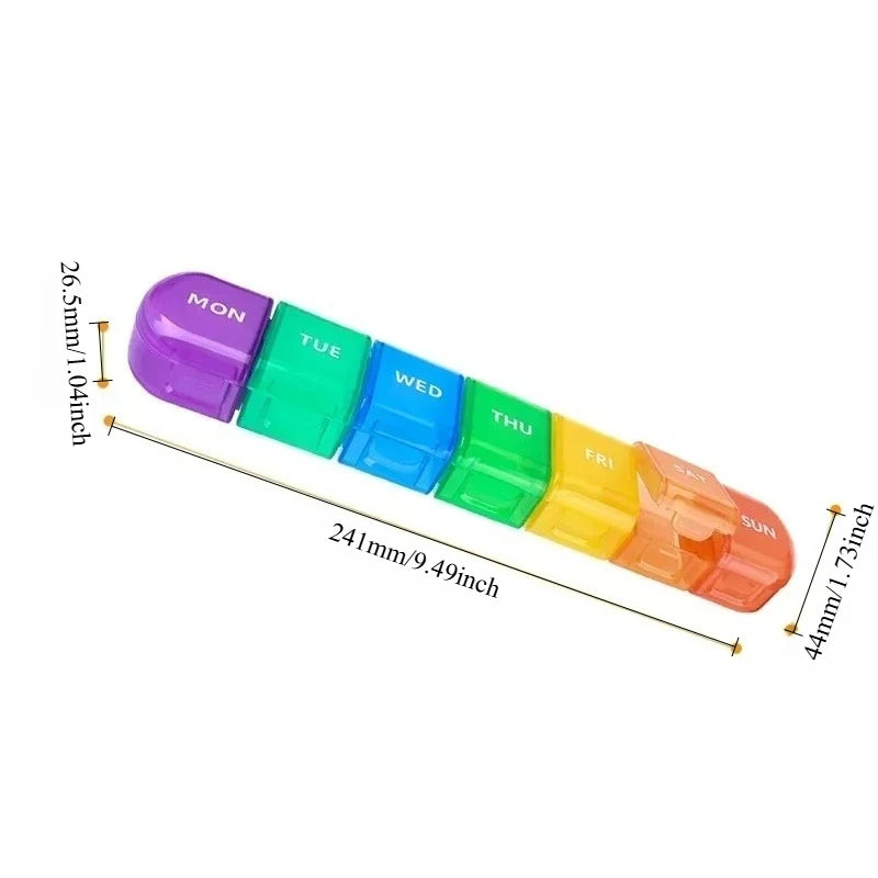 1pc Container Pill Organizer Weekly Capsule Pill Box 7 Days Weekly Separable Pillbox Tablet Holder Medicine Storage Case Drug